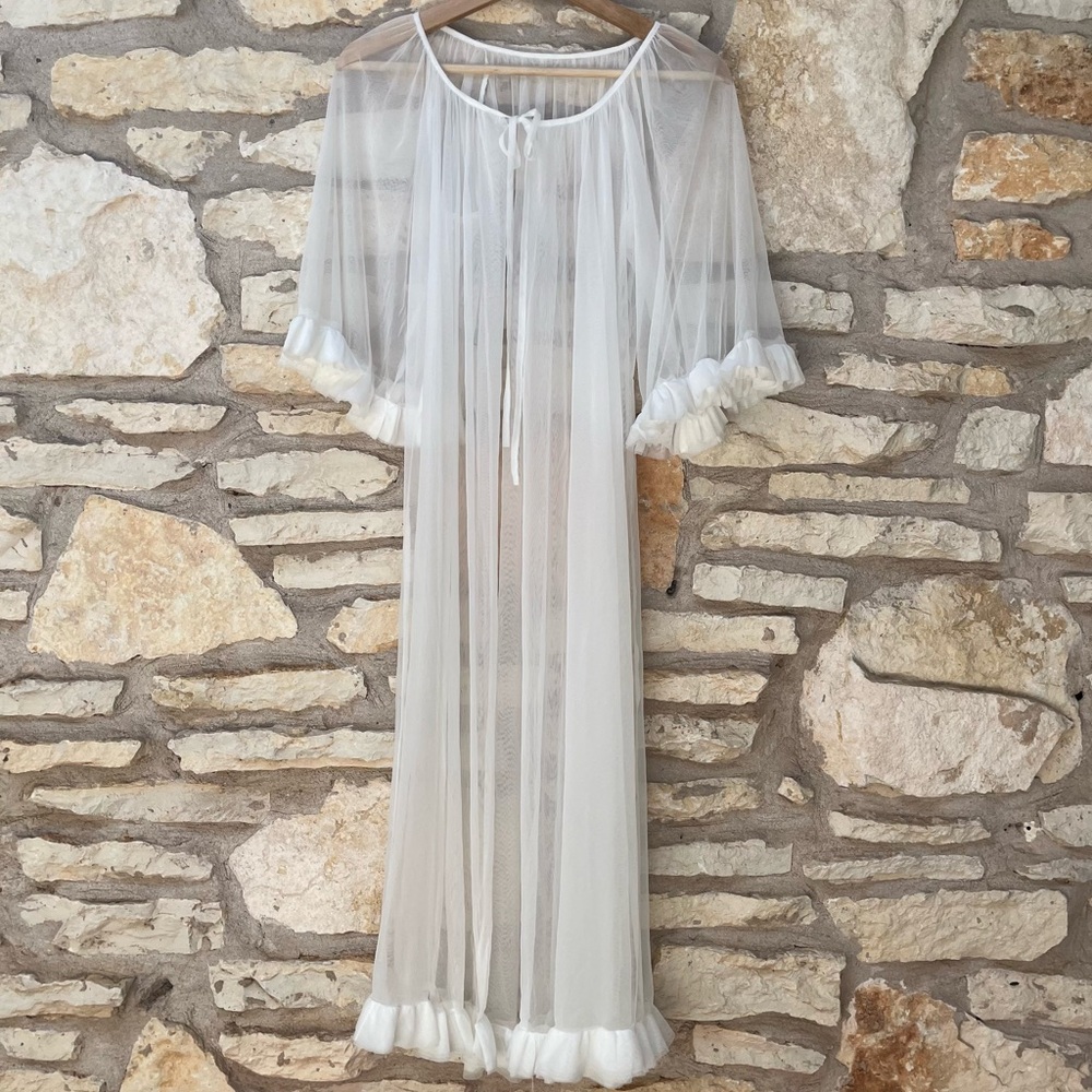 Old Hollywood wedding cape robe cloak gown long muumuu 50s maxi